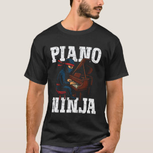 Klavierlehrer Pianist Ninja Klavier Ninja T-Shirt