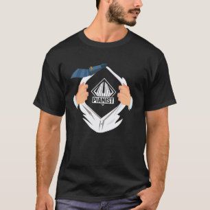Klavierlehrer Pianist Superheld Pianist Superheld T-Shirt
