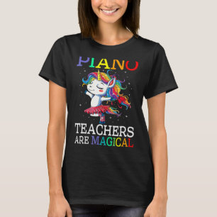 Klavierlehrer sind zauberhafte Einhorn zurück zur T-Shirt