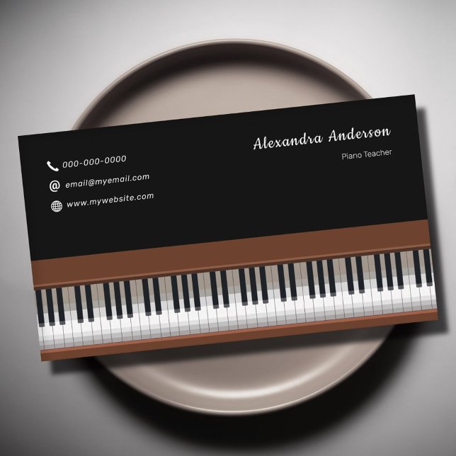 Klavierlehrer Visitenkarte (Piano Teacher Business Card)