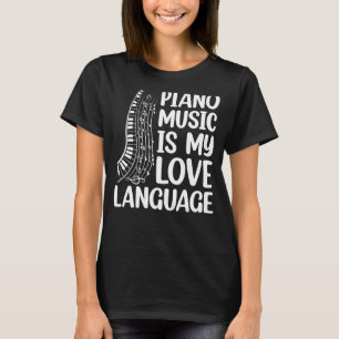 Klaviermusik ist meine Liebe Piano Keyboard Plane T-Shirt