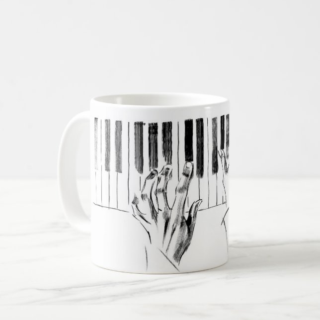 Klaviermusik Kaffeetasse (Vorderseite Links)