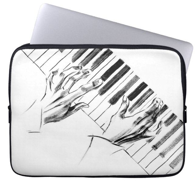 Klaviermusik Laptopschutzhülle (Vorderseite)
