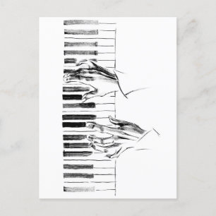 Klaviermusik Postkarte