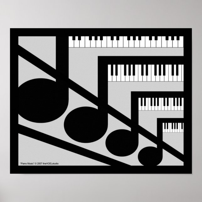 Klaviermusik Print Poster (Vorne)