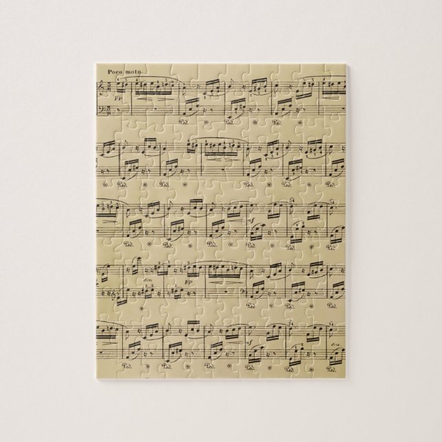 Klaviermusikblatt Vintag Teacher Gift Puzzle (Vertikal)