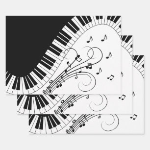 Klaviermusikdesign   geschenkpapier set