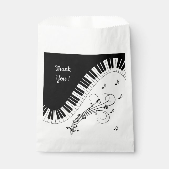 Klaviermusikdesign Geschenktütchen (Vorderseite)