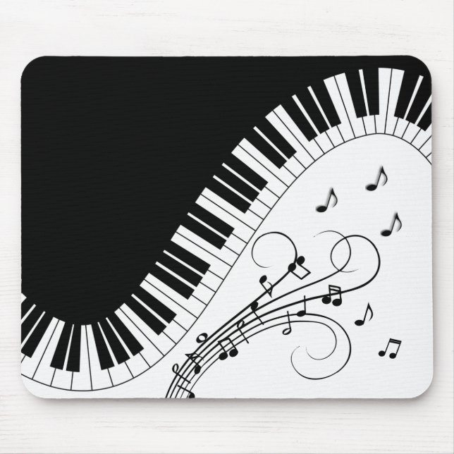 Klaviermusikdesign Mousepad (Vorne)