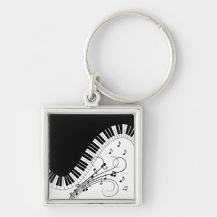 Klaviermusikdesign Schlüsselanhänger