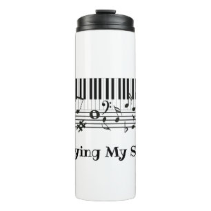 Klaviermusikdesign Thermal Tumbler Thermosbecher
