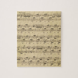 Klaviernotenblatt Vintage-Geschenk für Lehrer Puzzle