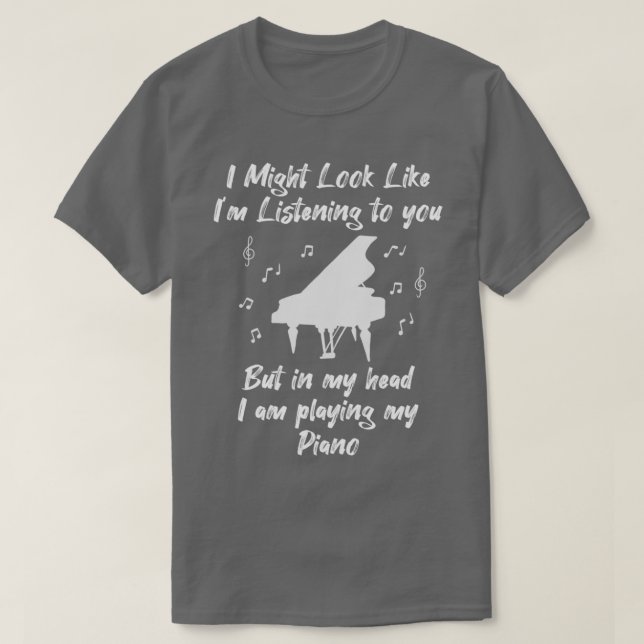 Klavierpianist Instrumentenlehrer-Geschenk T-Shirt (Design vorne)