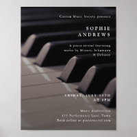 Klavierreferenz Musik Konzert Editable Vorlage