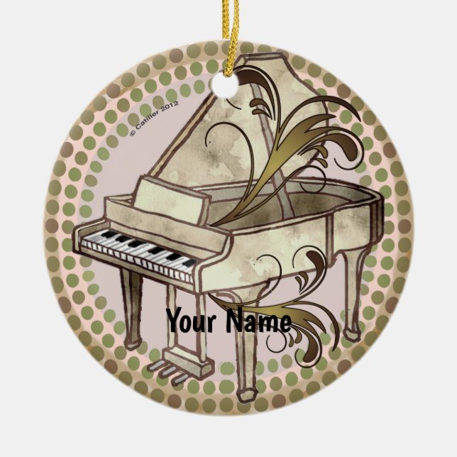 Klavierrhythmus  keramik ornament (Vorne)