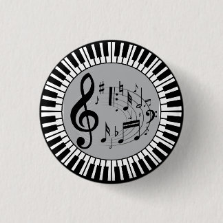 Klavierschlüssel und Musiknote Button