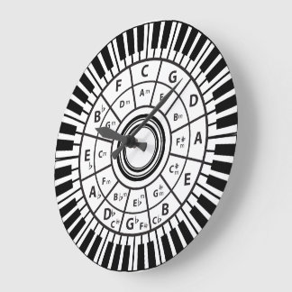 Klavierschlüsselkreis Große Wanduhr