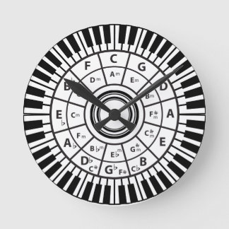 Klavierschlüsselkreis Runde Wanduhr