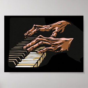 Klavierspielende Pianistenhände – Poster