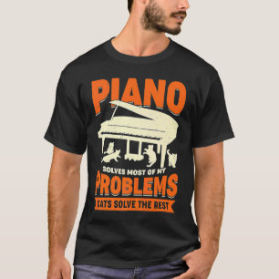 Klavierspieler für eine Katze T-Shirt
