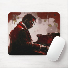 Klavierspieler in einer Bar bei Nacht Mousepad