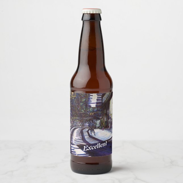 Klavierstühlen Bierflaschenetikett (Vorderseite)