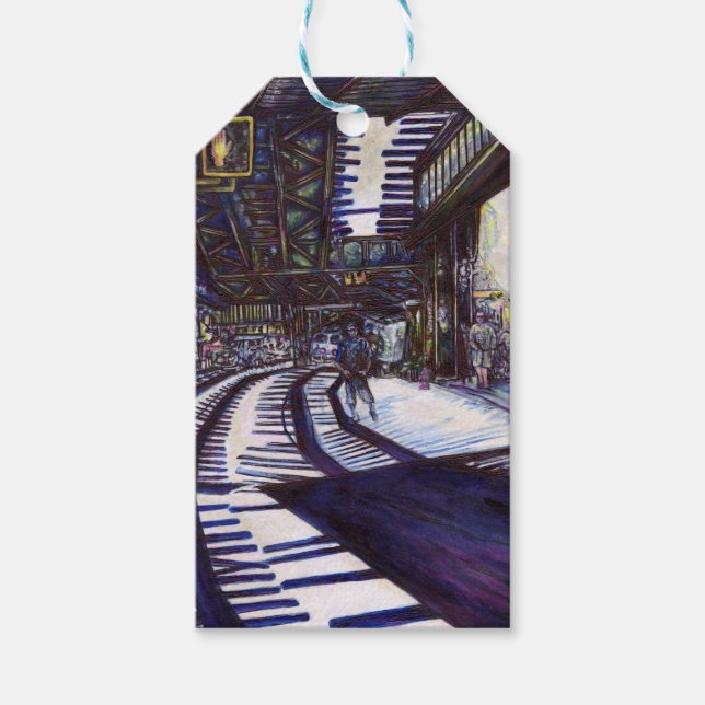 Klavierstühlen Geschenkanhänger (Vorderseite)