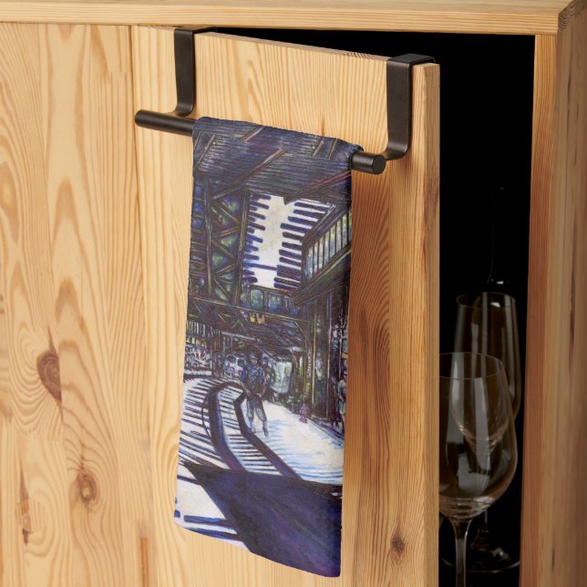 Klavierstühlen Geschirrtuch (Drittel gefaltet)