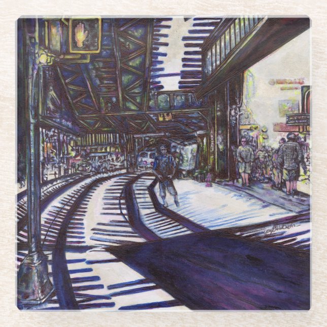 Klavierstühlen Glasuntersetzer (Vorderseite)