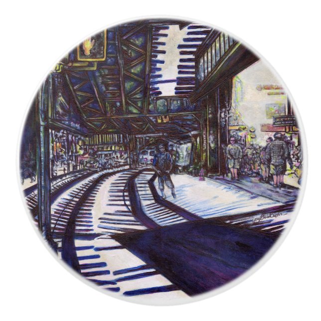 Klavierstühlen Keramikknauf (Vorderseite)