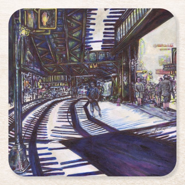 Klavierstühlen Rechteckiger Pappuntersetzer (Vorderseite)