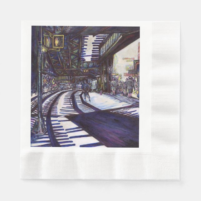 Klavierstühlen Serviette (Vorderseite)
