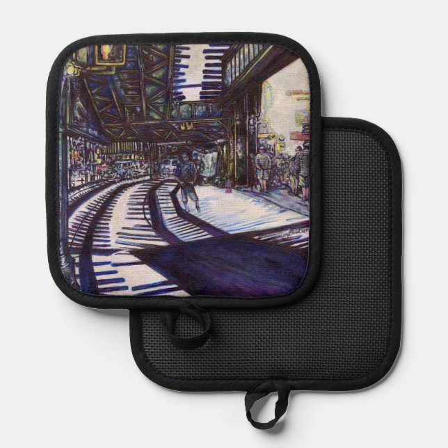 Klavierstühlen Topflappen (Vorderseite/Rückseite)