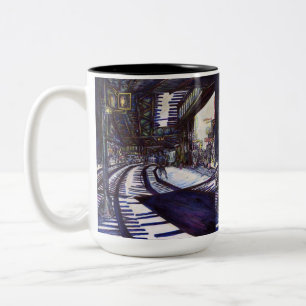 Klavierstühlen Zweifarbige Tasse