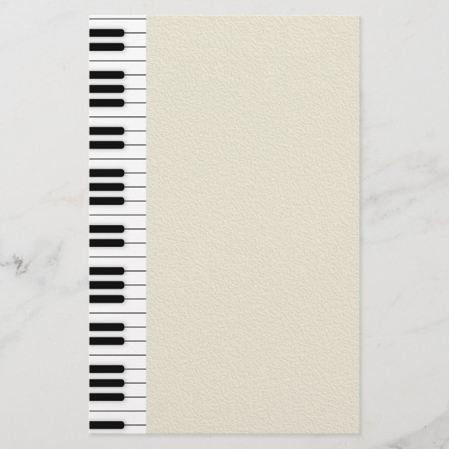 Klaviertastatur Briefpapier (Vorderseite)