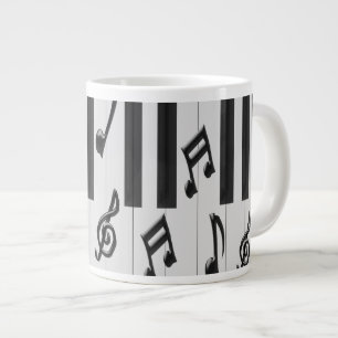 Klaviertastatur-Design Jumbo-Tasse