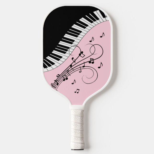 Klaviertastatur - Design Rosa Pickleball Schläger (Vorderseite)