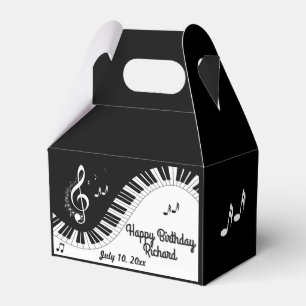 Klaviertastatur - Design von zwei Textbereichen Geschenkschachtel