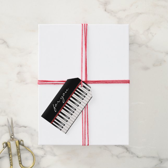 Klaviertastatur  geschenkanhänger (Mit Garn)