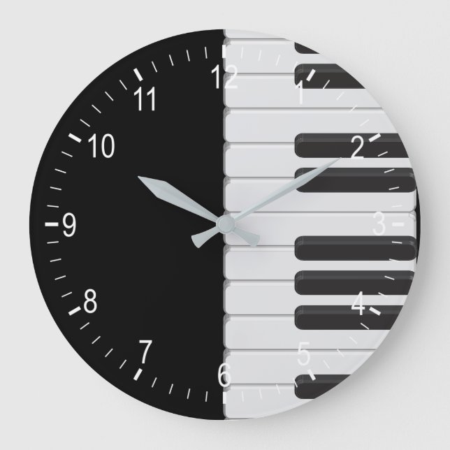 Klaviertastatur Große Wanduhr (Vorderseite)