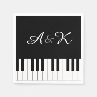 Klaviertastatur Hochzeitsmusik Set 50 Papier Napki Serviette