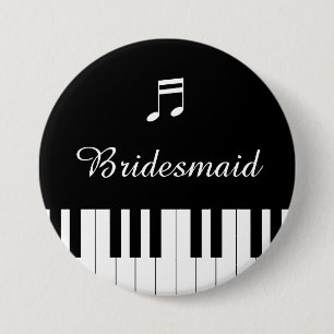 Klaviertastatur Hochzeitstastatur Bridesmaid Button