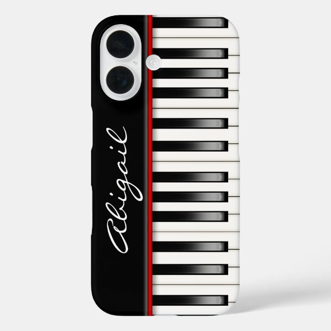 Klaviertastatur mit Individuelle Name Case-Mate iPhone Hülle (Rückseite)