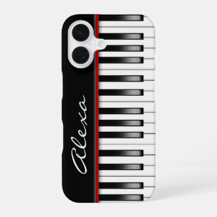 Klaviertastatur mit individuellem Namen iPhone 16 Hülle