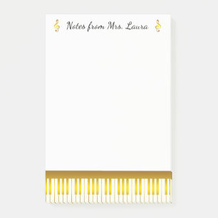 Klaviertastatur Musikinstrument Gold für Pianisten Post-it Klebezettel