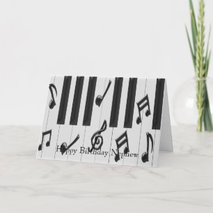 Klaviertastatur Personalisiert Nephew Geburtstag Karte