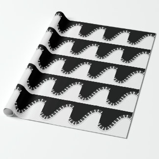 Klaviertastatur Schwarz-Weiß-Musik-Design Geschenkpapier