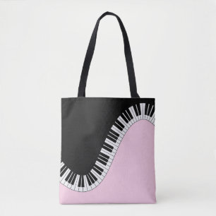 Klaviertastatur Schwarz-Weiß-Musik-Design Rosa