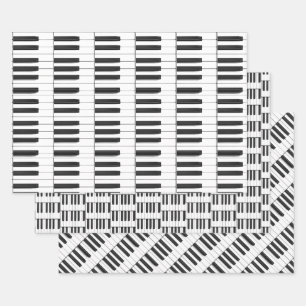 Klaviertastatur - Sets für musikalisches Design Geschenkpapier Set