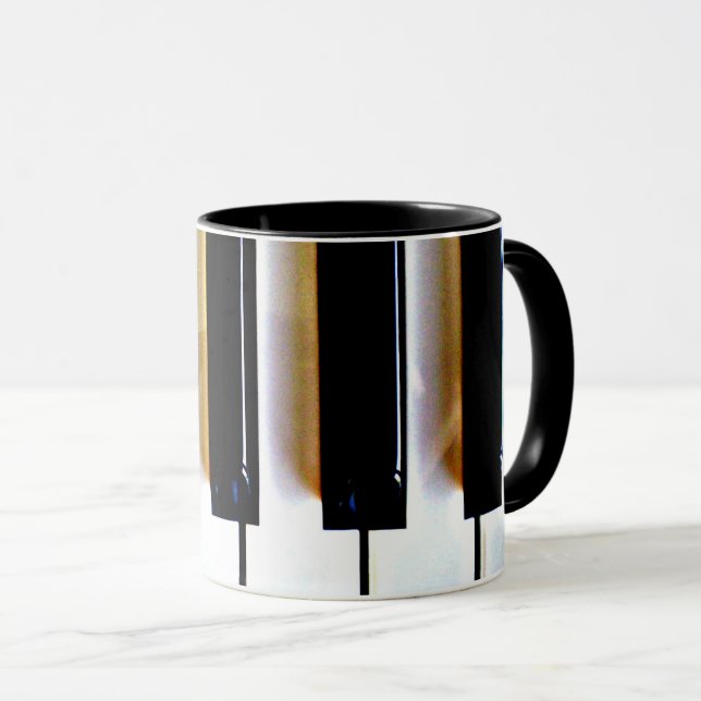 Klaviertastatur Tasse (VorderseiteRechts)